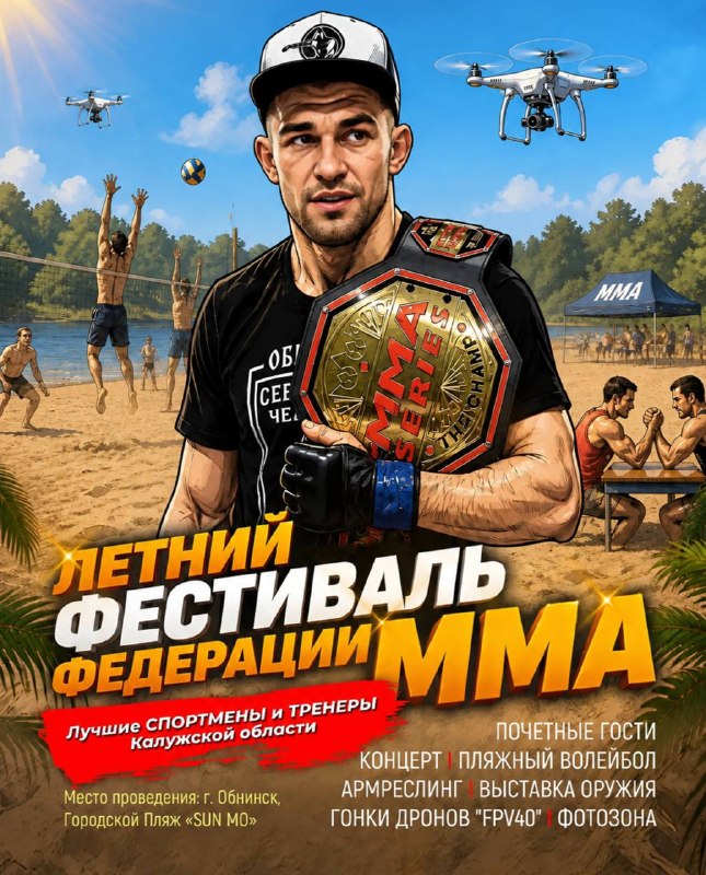 Гонки дронов, армрестлинг и пляжный волейбол устроят в Обнинске